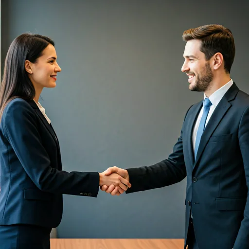 Handschlag in professionellem Setting